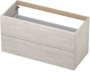 INK Wastafelonderkast 100x45x52cm 2 lades met grepen MFC krijtwit 1101267