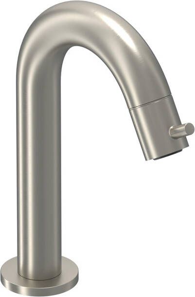 IVY Bond fonteinkraan met gebogen uitloop model S 19 4 cm geborsteld nickel PVD