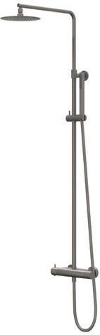 Ivy Bond Regendoucheset opbouw 20cm slim hoofddouche satin spray handdouche Geborsteld metal black PVD CSB1GMCA