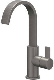 IVY Pact eenhendel wastafelmengkraan met draaibare cascade uitloop voorzien van coldstart 26 3 cm geborsteld metal black PVD - Foto 1