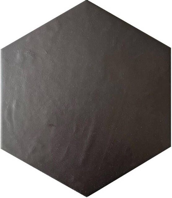 Jos. Dust vloer- en wandtegel 17.5x20cm hexagon R10 mat ink (zwart) 1981183