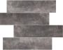 Kerabo Urban wandtegel 60x15cm 9mm Vierkant Betonlook Zwart mat SW07311986-1 - Thumbnail 1