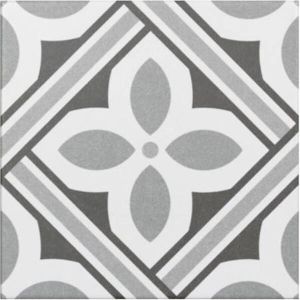 Kerabo Acropolis keramische vloer- en wandtegel decor 20 x 20 cm atenea grey