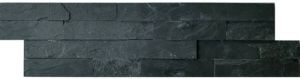 Kerabo Jabo Schiste flatface stonepanel tegelstroken leisteen 60 x 15 cm antraciet slate (per stuk)