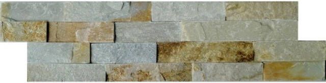 Kerabo Jabo Schiste flatface stonepanel tegelstroken leisteen 60x15cm beige slate (per stuk)