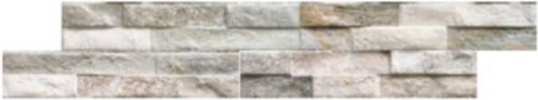 Kerabo Wandtegel steenstrip Rock Green 7, 5x38, 5 cm Natuursteen look Mat Grijs/Groen SW07310730 1 online kopen