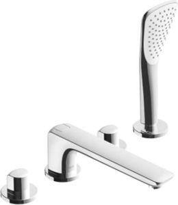 Kludi Ameo 4-gats badrandkraan met knopgreep met uitloop 22cm chroom 414240530