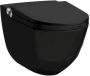 Laufen Cleanet RIVA Douche WC 35.5x60x41.5cm diepspoel incl. closetzitting met deksel en softclose keramiek mat zwart mat h8206917160001 - Thumbnail 1