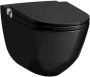 Laufen Cleanet RIVA Douche WC 35.5x60x61.5cm diepspoel incl. closetzitting met deksel en softclose keramiek glanzend zwart glans h8206910200001 - Thumbnail 1