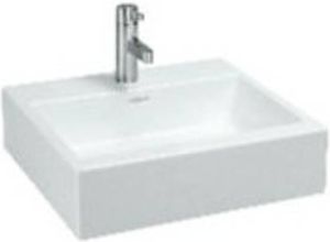 Laufen Living City opzetwastafel 50x46x15.5cm 1 kraangat met overloop geslepen onderzijde keramiek wit h8174320001041