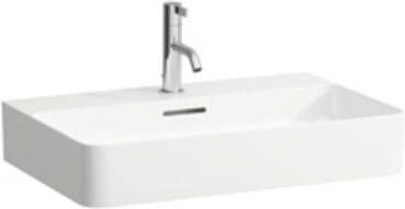 Laufen VAL wastafel 42x65x11.5cm met kraangat met overloop geslepen onderzijde SaphirKeramik lcc-wit H8162844001041