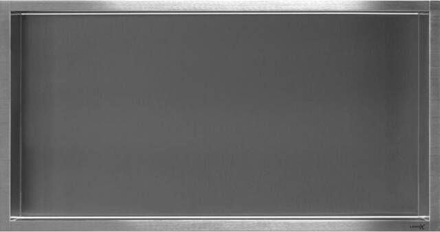 Looox Box inbouw nis 60 x 30 cm rvs geborsteld box60