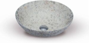 Looox Ceramic Terrazzo Opzetkom Ø 40x15 cm Beige WWK40TB