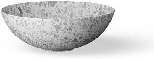 LoooX Ceramic Terrazzo opzetwastafel rond 40x15cm grey