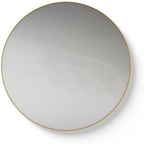 Looox Mirror collection Mirror Gold Line Round ronde spiegel 100cm mat goud SPGLR1000