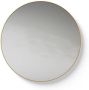 Looox Mirror collection Mirror Gold Line Round ronde spiegel 100cm mat goud SPGLR1000 - Thumbnail 1