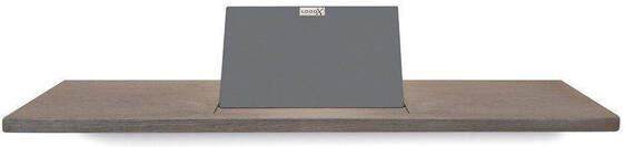 Looox Wood collection bath shelf 78cm met houder antraciet eiken antraciet WBSHELF78A