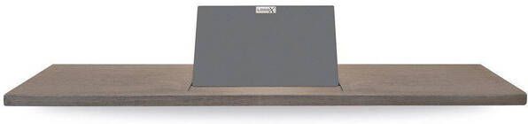 Looox Wood collection bath shelf 88cm met houder antraciet eiken antraciet WBSHELF88A