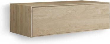 Looox Wood collection Wood wastafelonderbouwkast m. 1 lade 100x30x46cm eiken old grey WF1000