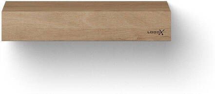 Looox Wood collection Wooden Base eiken wastafelblad mini 40x23x7cm eiken old grey WMBS400