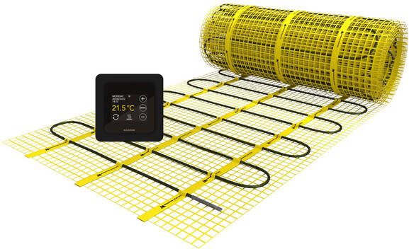 Magnum Mat elektrische vloerverwarming set 1875 watt 15.0 m2 met WiFi thermostaat zwart 213005