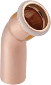 Mapress Geberit koper-gas bocht 45° mof spie (gas) 15mm 34521