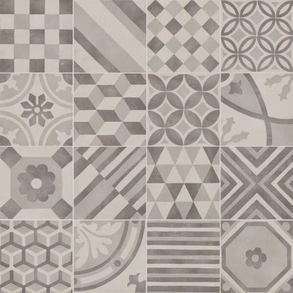 Marazzi Block Decortegel 15x15cm 8mm R9 porcellanato White Silver 1029169
