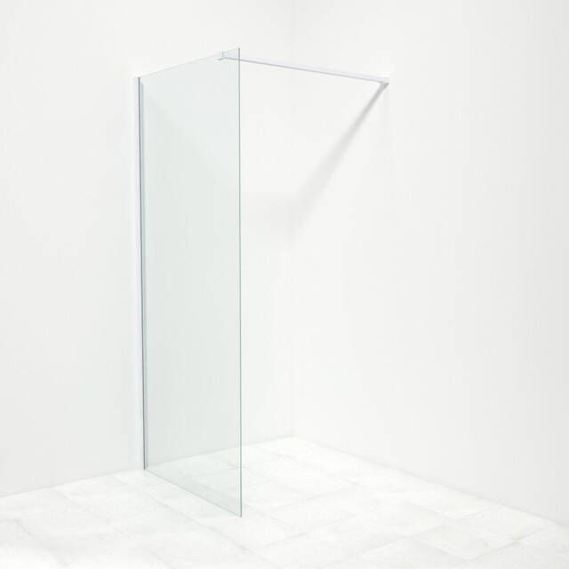 Marenza Bellini Inloopdouche 90x200cm helder glas mat wit sw203908 sw295908