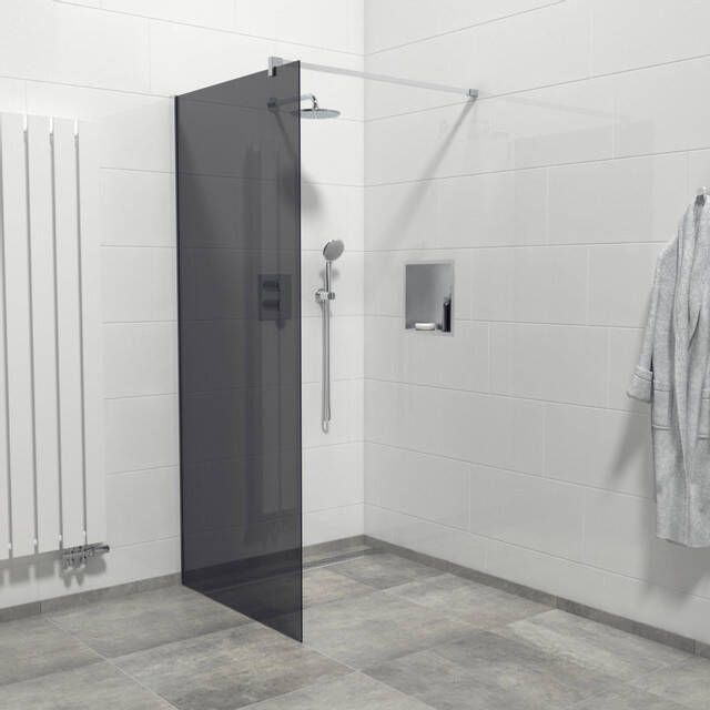 Marenza Bellini Inloopdouche 90x200cm rookglas chroom WR90-C S