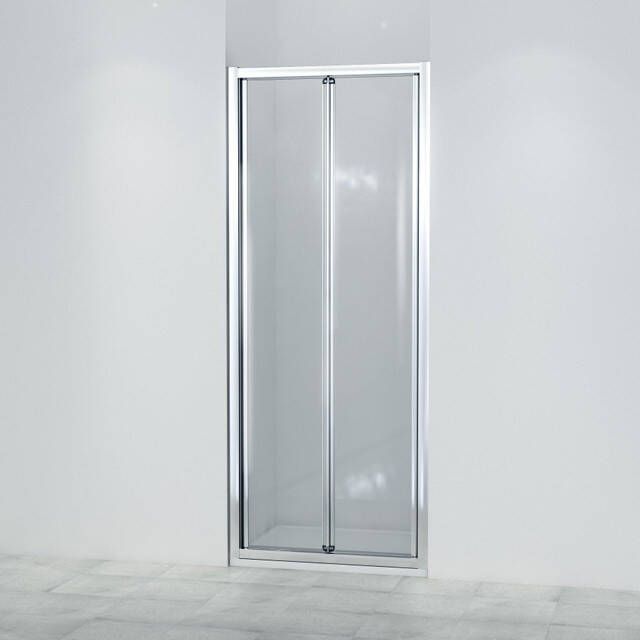 Marenza Fold Vouwdeur 80x190cm 6mm veiligheidsglas alu profiel anti kalk chroom SW8415