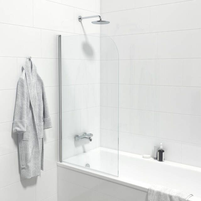 Marenza Neptune Badwand 1 delig draaibaar 80x150cm 6mm veiligheidsglas anti kalk chroom SF6211