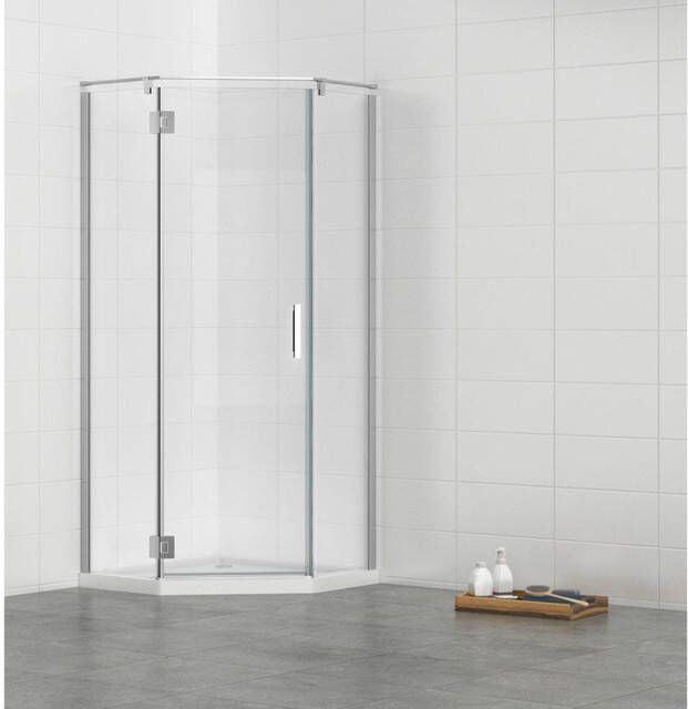 Marenza Neptune NWA3231 Douchecabine 90x90x195cm vijfhoek helder glas chroom SW1250-NEW