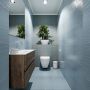 Mondiaz ADA Toiletmeubel 100x30x50cm met 0 kraangaten 2 lades dark brown mat Wastafel Lex midden Solid Surface Zwart FK75342365 - Thumbnail 2