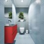 Mondiaz ADA Toiletmeubel 100x30x50cm met 0 kraangaten 2 lades fire mat Wastafel Lex midden Solid Surface Wit FK75341901 - Thumbnail 2