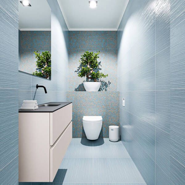 Mondiaz ADA Toiletmeubel 100x30x50cm met 0 kraangaten 2 lades linen mat Wastafel Lex midden Solid Surface Wit FK75341930
