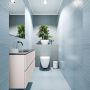 Mondiaz ADA Toiletmeubel 100x30x50cm met 0 kraangaten 2 lades linen mat Wastafel Lex midden Solid Surface Wit FK75341930 - Thumbnail 2