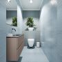 Mondiaz ADA Toiletmeubel 100x30x50cm met 0 kraangaten 2 lades smoke mat Wastafel Lex midden Solid Surface Zwart FK75342162 - Thumbnail 2