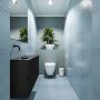 Mondiaz ADA Toiletmeubel 100x30x50cm met 0 kraangaten 2 lades urban mat Wastafel Lex links Solid Surface Zwart FK75342106 - Thumbnail 2