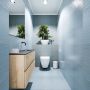 Mondiaz ADA Toiletmeubel 100x30x50cm met 0 kraangaten 2 lades washed oak mat Wastafel Lex rechts Solid Surface Wit FK75341992 - Thumbnail 2