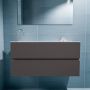 Mondiaz ADA Toiletmeubel 100x30x50cm met 1 kraangaten 2 lades dark grey mat Wastafel Lex links Solid Surface Zwart FK75342134 - Thumbnail 2