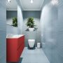 Mondiaz ADA Toiletmeubel 100x30x50cm met 1 kraangaten 2 lades fire mat Wastafel Lex rechts Solid Surface Wit FK75341904 - Thumbnail 2