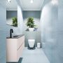 Mondiaz ADA Toiletmeubel 100x30x50cm met 1 kraangaten 2 lades linen mat Wastafel Lex links Solid Surface Wit FK75341931 - Thumbnail 2