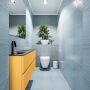 Mondiaz ADA Toiletmeubel 120x30x50cm met 1 kraangaten 2 lades ocher mat Wastafel Lex links Solid Surface Zwart FK75342227 - Thumbnail 2