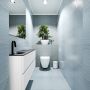 Mondiaz ADA Toiletmeubel 120x30x50cm met 1 kraangaten 2 lades talc mat Wastafel Lex links Solid Surface Zwart FK75342082 - Thumbnail 2