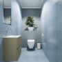 Mondiaz ADA Toiletmeubel 40x30x50cm 0 kraangaten 2 lades army mat wasbak midden Solid surface Wit FK75341825 - Thumbnail 2