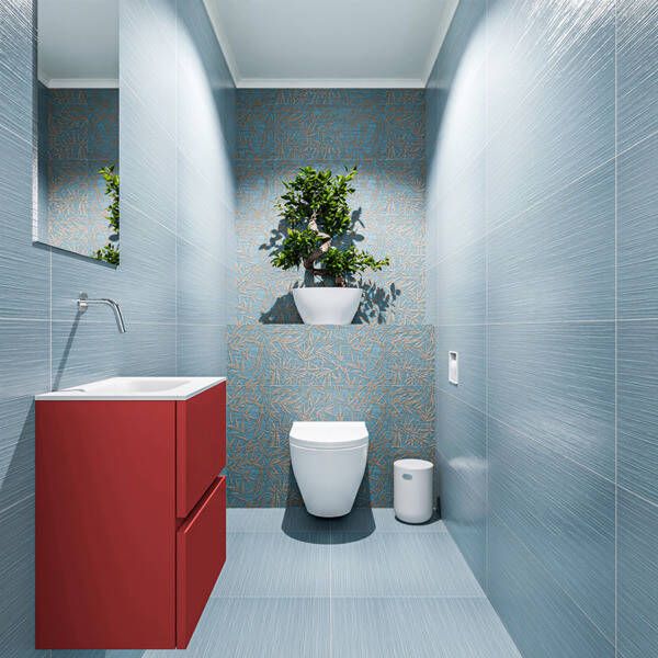 Mondiaz ADA Toiletmeubel 40x30x50cm met 0 kraangaten 2 lades fire mat Wastafel Lex midden Solid Surface Zwart FK75342231