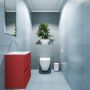 Mondiaz ADA Toiletmeubel 40x30x50cm met 0 kraangaten 2 lades fire mat Wastafel Lex midden Solid Surface Zwart FK75342231 - Thumbnail 2