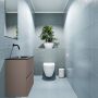Mondiaz ADA Toiletmeubel 40x30x50cm met 0 kraangaten 2 lades smoke mat Wastafel Lex rechts Solid Surface Wit FK75341800 - Thumbnail 2