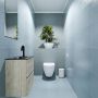 Mondiaz ADA Toiletmeubel 40x30x50cm met 1 kraangaten 2 lades light brown grey mat Wastafel Lex links Solid Surface Wit FK75342029 - Thumbnail 2