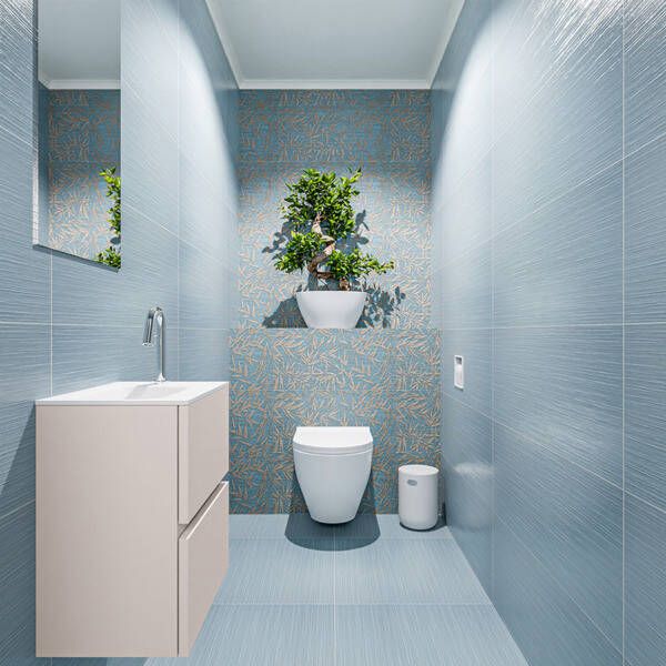 Mondiaz ADA Toiletmeubel 40x30x50cm met 1 kraangaten 2 lades linen mat Wastafel Lex links Solid Surface Wit FK75341913